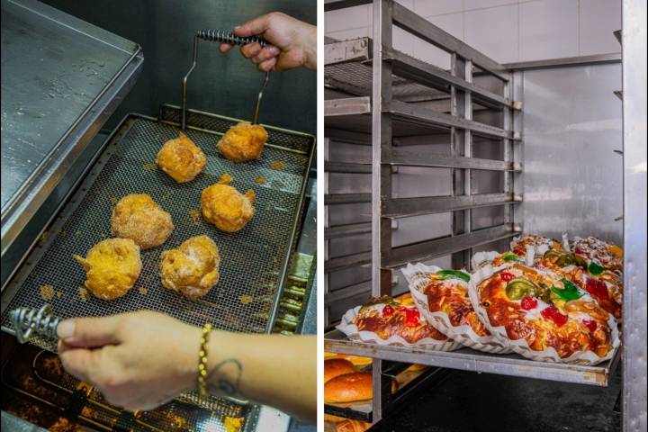 A produção dos doces de Natal começa com poucas unidades no início do mês. Aqui vemos sonhos e Bolo-Rei