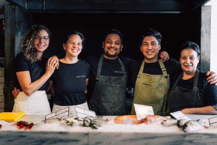 chef e sua equipa