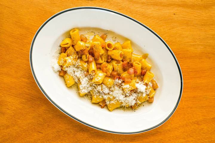 Delicioso plato de pasta