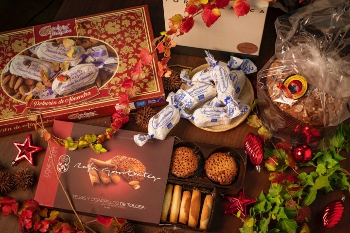 Dulces de la cesta de Navidad de la Tienda Gourmet