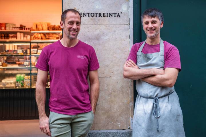 Los hermanos Guido y Alberto Miragoli, propietarios de la panadería Cientotreinta grados en Madrid