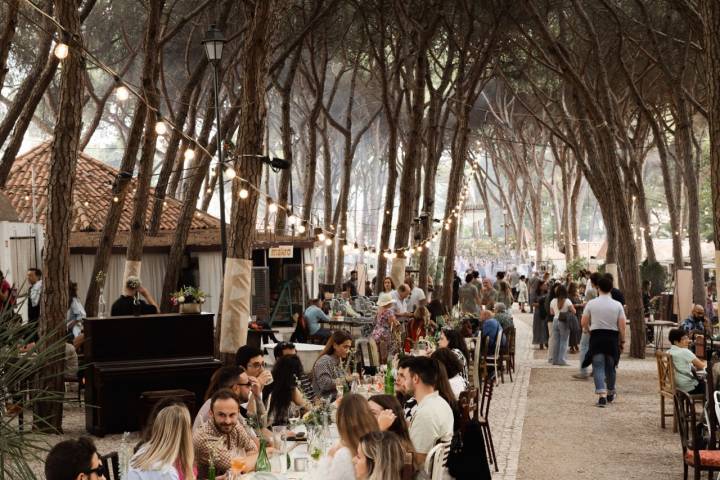 Mesas de comida en las ediciones de Portugal.