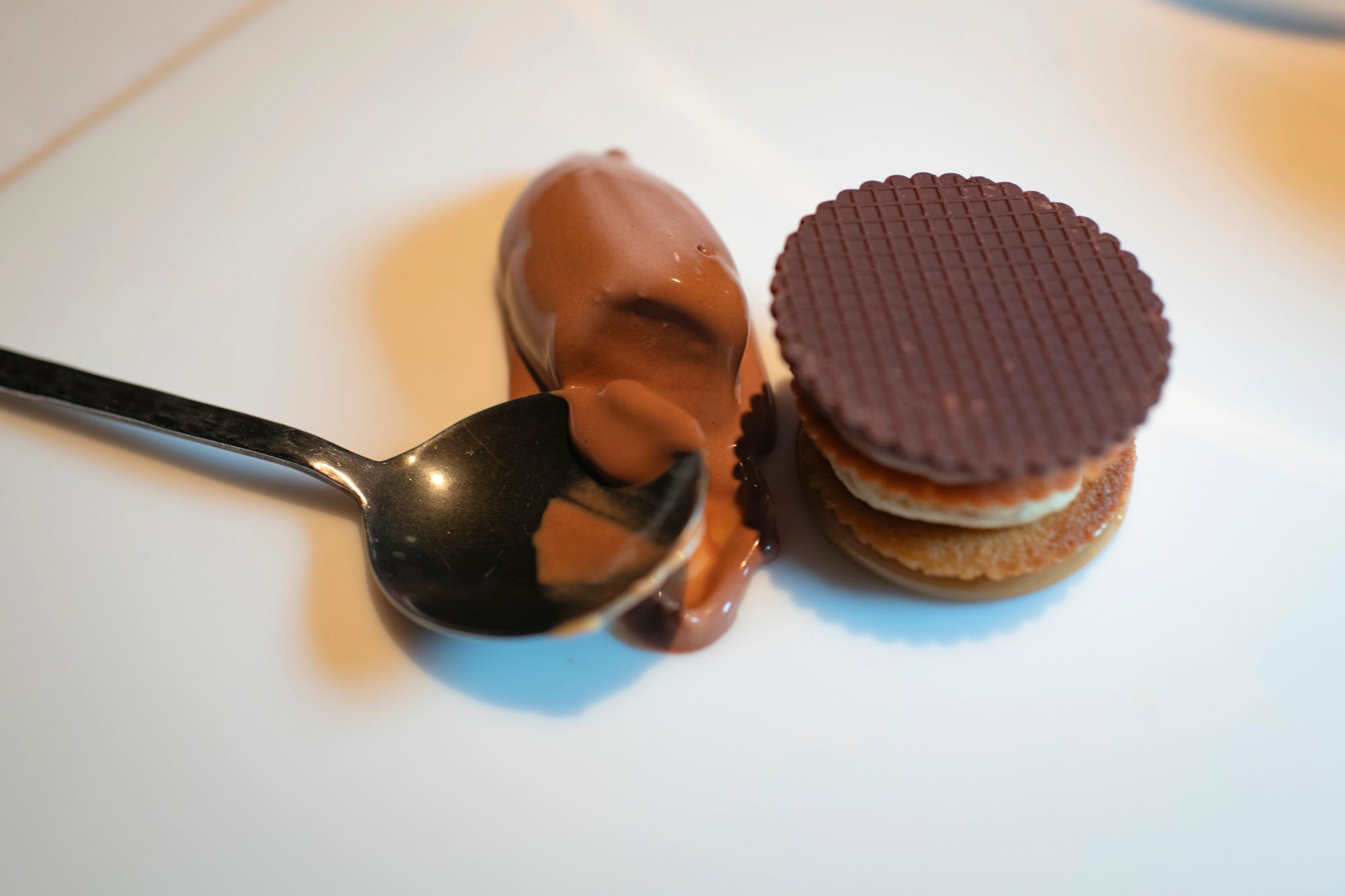 Crema de café Friedhats, chocolate puchero en mus y en helado con galletas. 