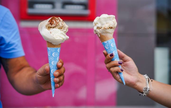 Conos de helado de la heladería Helados de Luna (Somo, Cantabria)