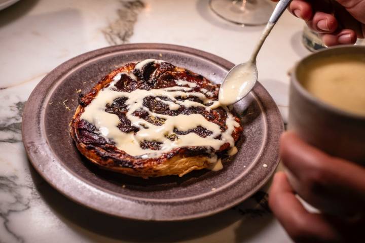 Tarta tatín de cebollas de Zalla.