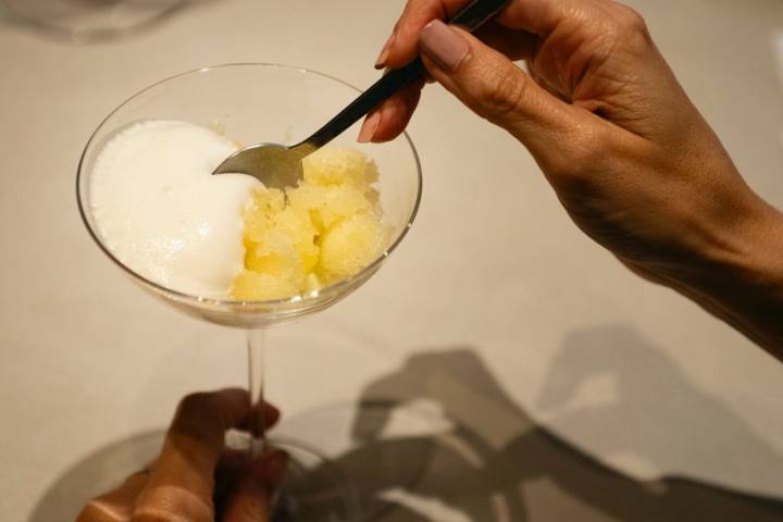 El granizado de piña con pepino y tepache