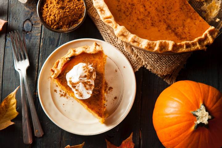 Homemade Pumpkin Pie for Thanksigiving Ready to Eat