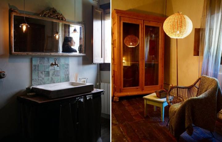 Hotel rural 'Mas El Mir': baño y decoración rústica