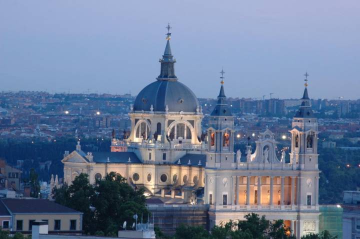 Las vistas desde el hotel de la catedral de la Almudena. 