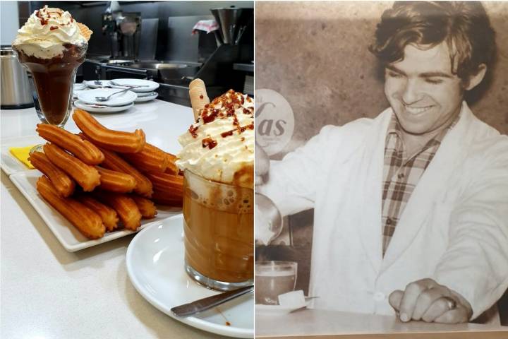 Chocolate con churros y un joven Lorenzo García, propietario de Lorenzo (Zamora)