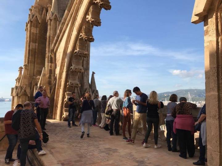 Las visitas de las terrazas se organizan de abril a octubre. Foto: Catedral de Palma.