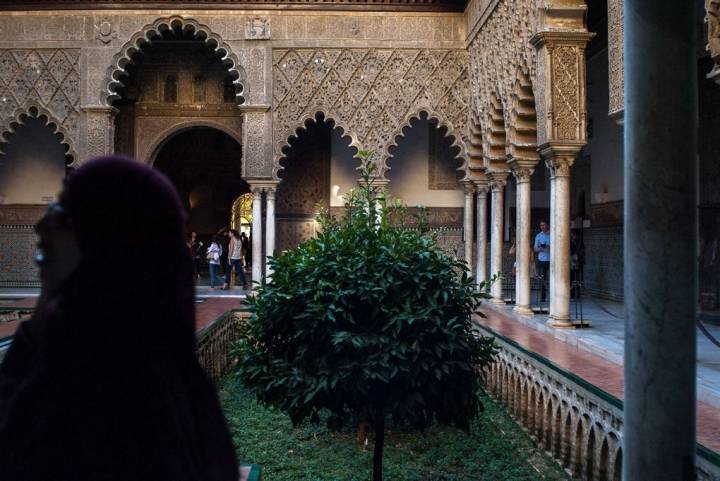 Uno de los rincones del patio de las Doncella del Real Alcázar. Foto: Manuel Ruiz Toribio.