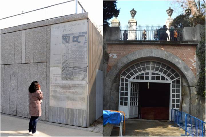 Puerta de entrada al túnel de Bonaparte desde el Campo del Moro.