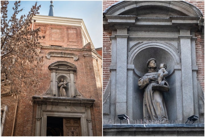 Encima de la puerta, San Antonio de Padua de Manuel Pereira.