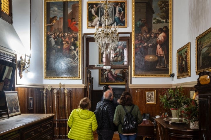 Los cuadros de Carducho, ahora en la sacristía.