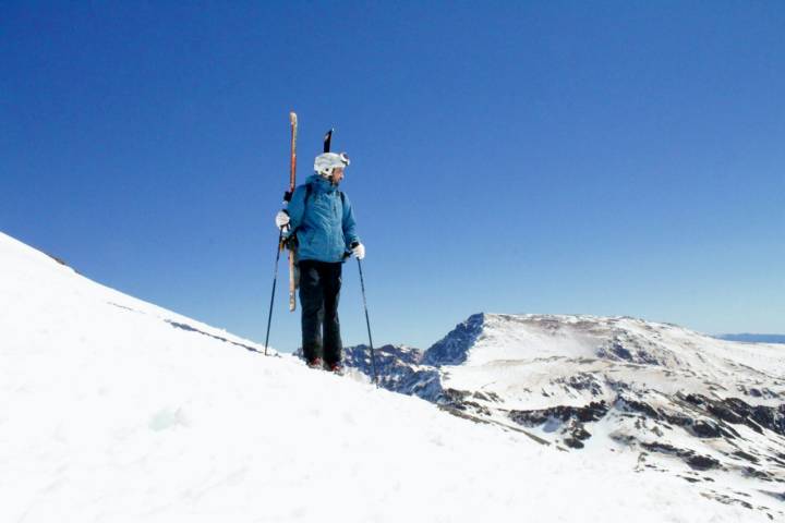 Esquiador en Sierra Nevada