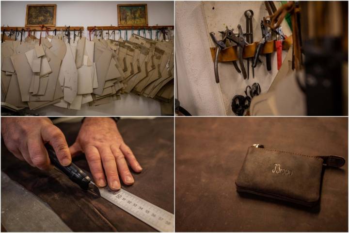 Algunos detalles de los patrones y herramientas que hay en su taller.