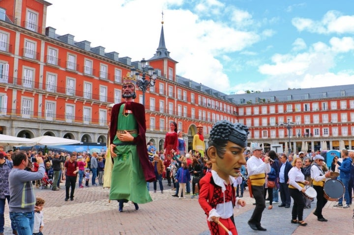 Madrid, Spain - May 14th 2017: A traditional religious festival in Madrid Madrid, Spain - May 14th 2017: A traditional religious festival in Madrid
