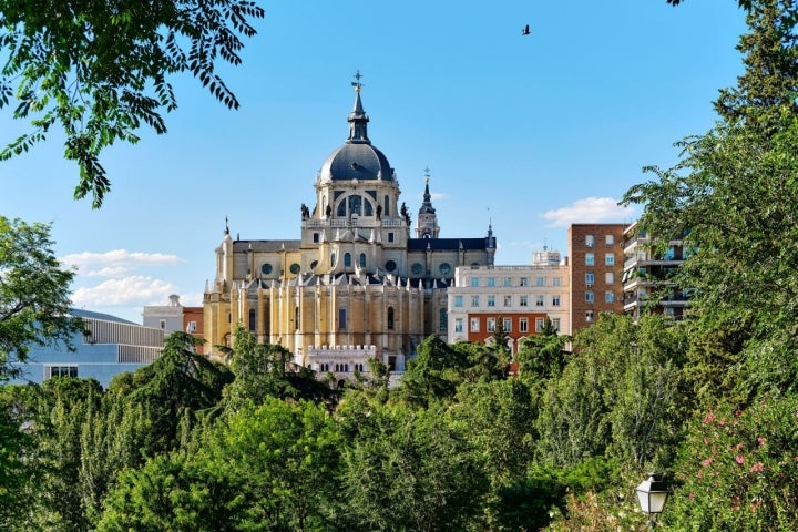 Cathedral de Almudena de Madrid view. Spain Cathedral de Almudena de Madrid view. Spain