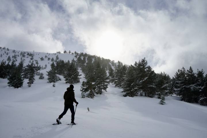 Ruta en raquetas de nieve por la zona.