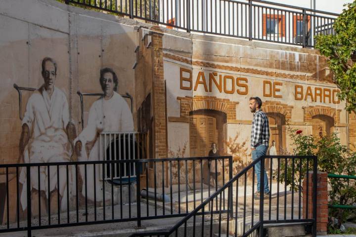 Mural de Baños de Barro en Arnedillo (La Rioja).