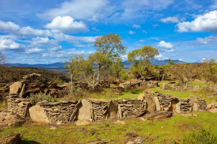 Cercas de hincaderas cerca de Hiendelaencina (Guadalajara).