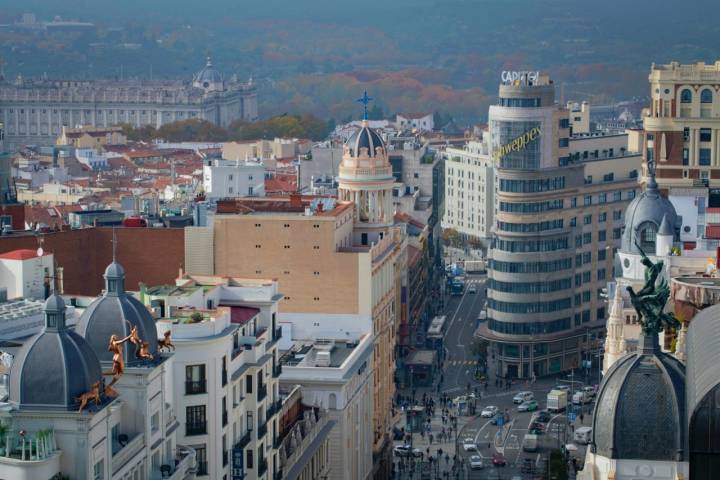 Cuadro Moderno Decorativo de Madrid Gran Vía Callao, homenaje a