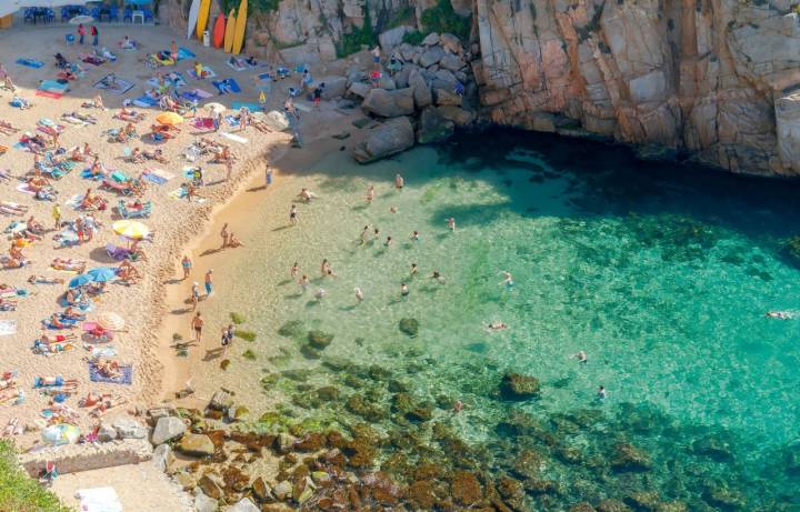 Las aguas transparentes de sus playas hacen de Tossa un paraíso para el buceo. Foto: Shutterstock.