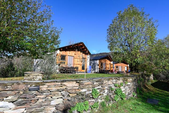 Cabañas de madera en A Carbiña.