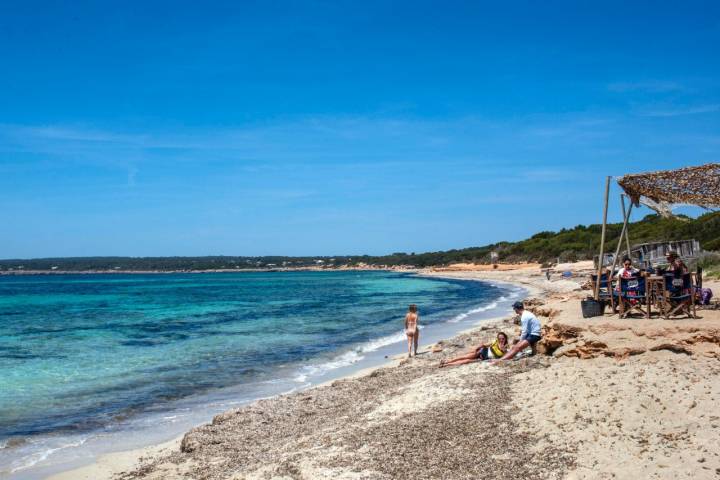 Playas de Formentera: Migjorn (playa con algas)