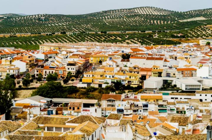 El pueblo de Baena visto desde arriba.