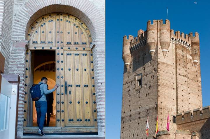 Medina del Campo: Castillo de La Mota, torre del Homenaje y entrada al castillo