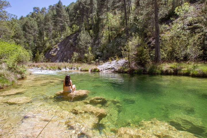 Las pozas del río Escabas, en la Serranía de Cuenca, son de las más limpias de la provincia.