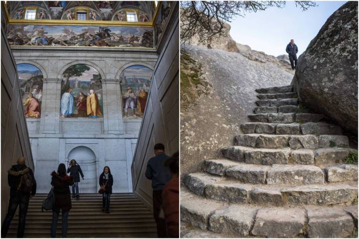 Dos escaleras muy frecuentadas por el rey Felipe II.