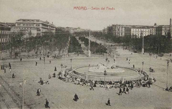 Así lucía el "Salón del Prado" en el siglo XIX. Foto: Flickr Biblioteca Nacional de España.
