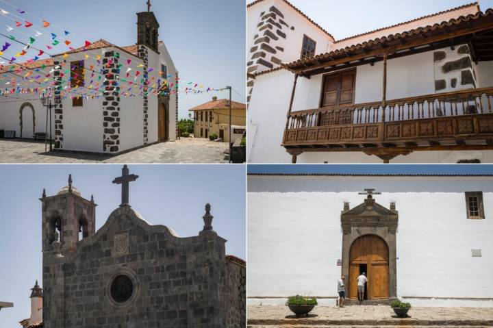 Diferentes edificios de Vilaflor de Chasna (Tenerife)